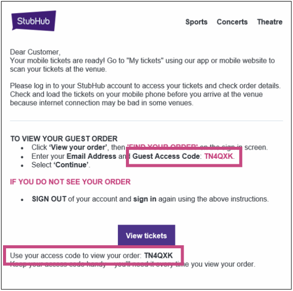 How to take 2024 tickets off stubhub